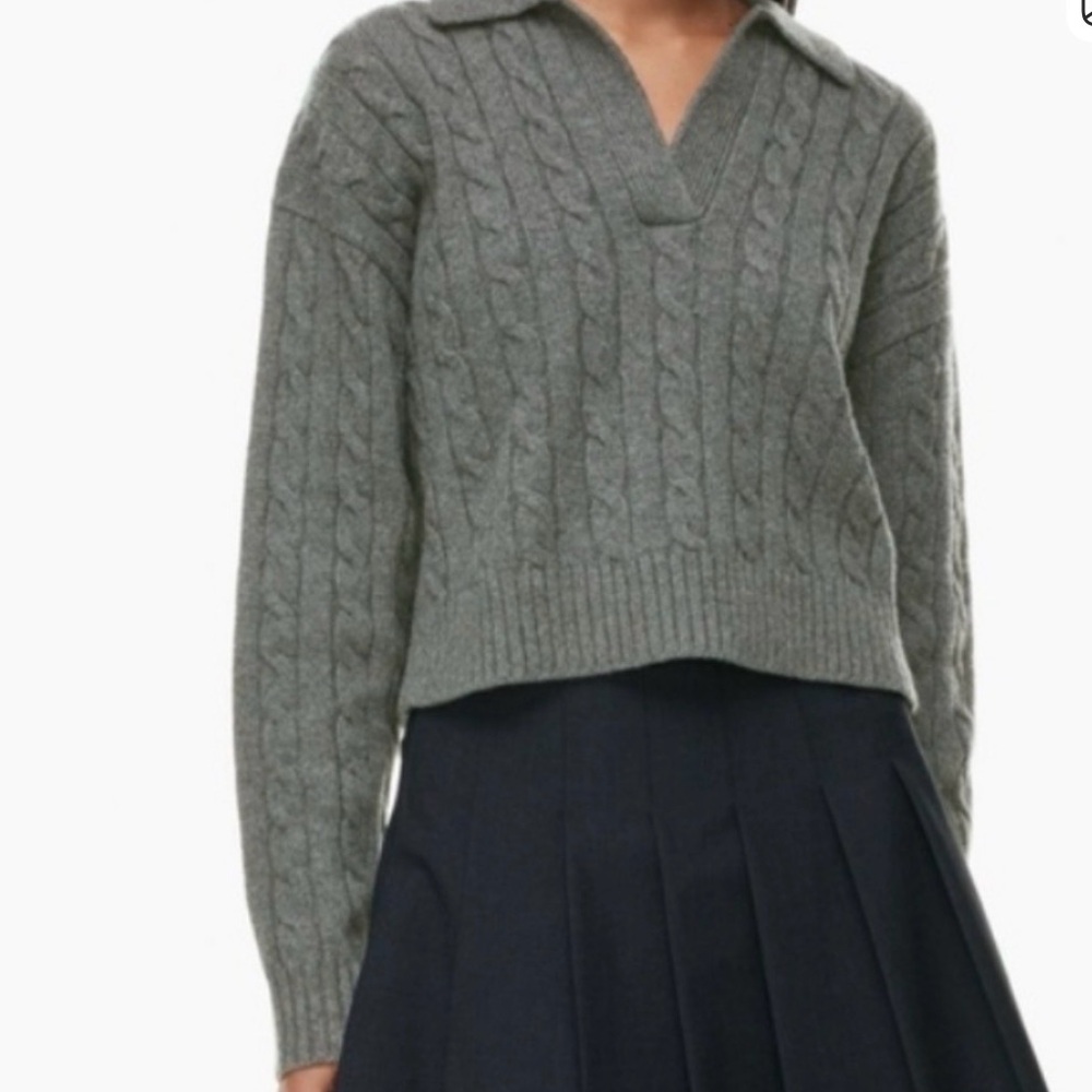 Sunday Best Lottie Merino wool Blend open-neck polo sweater